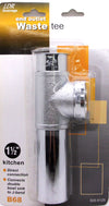 LDR Industries 505 6125 Tee de desecho de salida de extremo de conexión directa, 1-1/2", cromado