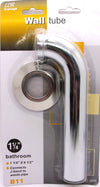 LDR - 505 6070 Trampa P con codo de pared para baño, 1-1/4", latón cromado