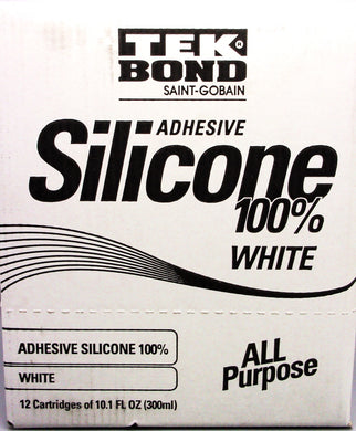 TEKBOND 10.1 Oz White Silicone Sealant (12 Pack)