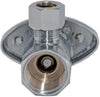 Eastman 1/2 Inch FIP x 3/8 Inch OD Compression Multi-Turn Angle Stop Valve with Brass Stem #10809LF