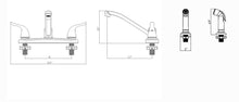 Load image into Gallery viewer, Wasserman 20156143 - Hybrid Metal Deck Faucet with Low Spout Double Handle
