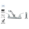 Wasserman 20156143 - Hybrid Metal Deck Faucet with Low Spout Double Handle