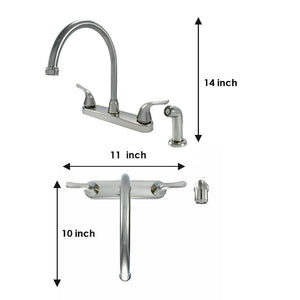 Wasserman 23073124 - Non Metallic High Spout Double Handle Washerless with Spray