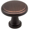1-3/16" Diameter Brushed Oil Rubbed Bronze Kenner Cabinet Mushroom Knob #36970-DBAC