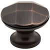 1-3/16" Diameter Brushed Oil Rubbed Bronze Faceted Geometric Drake Cabinet Knob