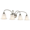 Nicholson 4 Light 33 inch Brushed Nickel Wall Mt Bath 4 Arm Wall Light #45884NI
