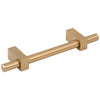 Tirador de barra para gabinete Larkin de bronce satinado de centro a centro de 96 mm #478-96SBZ