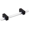 Tirador de barra para gabinete Spencer negro mate de centro a centro de 96 mm