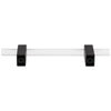 Tirador de barra para gabinete Spencer negro mate de centro a centro de 96 mm