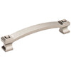 128 mm Center-to-Center Satin Nickel Square Delmar Cabinet Pull (Tomlin)