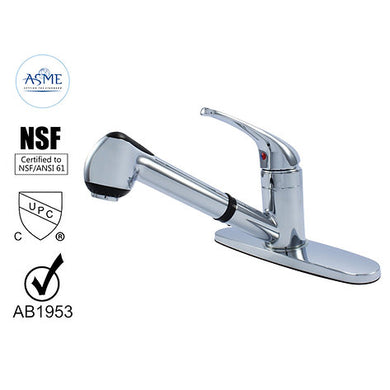 Wasserman 61186043 - Hybrid Metal Deck Pull Out Faucet Single Handle