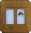Liberty Hardware 64714 Brainerd Double GFCI/Rocker Wallplate Medium Oak