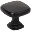 1-3/8" Overall Length Matte Black Fontana Cabinet Knob #782MB
