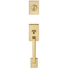 BHP - Tiburon Handleset with Marina Ball Interior Trim, in Satin Brass Finish #95804SB