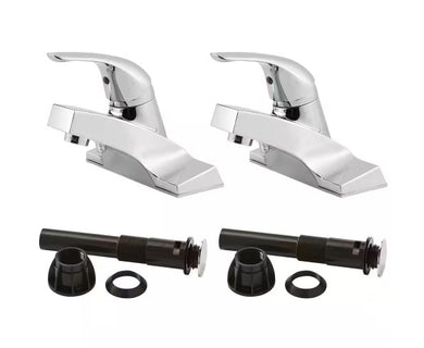 Pfirst Series 4 in. Centerset Single Handle Bathroom Faucet Combo Kit in Brushed Nickel