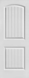 2 panel arch top plank hollow core interior door