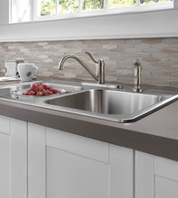Load image into Gallery viewer, PEERLESS Single Handle Kitchen Faucet with Spray In Stainless Steel Finish