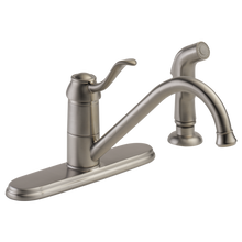 Load image into Gallery viewer, PEERLESS Single Handle Kitchen Faucet with Spray In Stainless Steel Finish