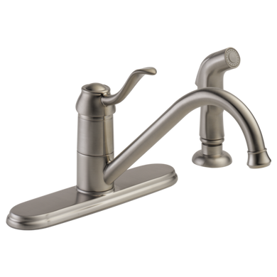 PEERLESS Single Handle Kitchen Faucet with Spray In Stainless Steel Finish