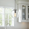 HD-1611HN 9 in. 1-Light Historic Nickel Globe Pendant with Vintage Bulb Included