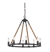 HD-1150 Colgante de bronce texturizado de 8 luces