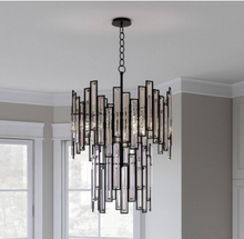 Load image into Gallery viewer, HD-1541-I Madison 4-Light Aged Bronze Chandelier with Crystal Prisms
