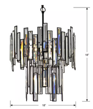 Load image into Gallery viewer, HD-1541-I Madison 4-Light Aged Bronze Chandelier with Crystal Prisms