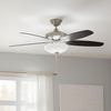 Kichler Lighting - 330161BSS - Renew Select - 5 Blade Ceiling Fan with Light Kit In Modern Style-17.5 Inches Tall and 52 Inches Wide