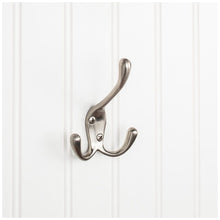 Load image into Gallery viewer, 4" Satin Nickel Large Triple Prong Wall Mounted Hook
