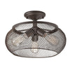 Kichler Metal Semi-Flush Mount Light – Olde Bronze, 14.02-in W #0615966