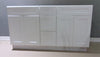 60" POLAR WHITE VANITY COMBO SINK THREE DRAWERS, 4 DOORS, 3 DRAWERS, 2 FALSE FRONTS (For Sale In Store Only)