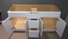 Load image into Gallery viewer, 60" POLAR WHITE VANITY COMBO SINK THREE DRAWERS, 4 DOORS, 3 DRAWERS, 2 FALSE FRONTS (For Sale In Store Only)