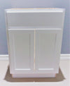 24" POLAR WHITE VANITY SINK BASE, 2 DOORS, 1 FALSE FRONT (For Sale In Store Only)