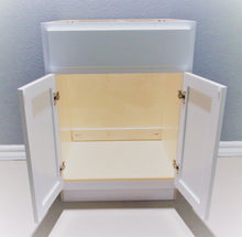 Load image into Gallery viewer, 24&quot; POLAR WHITE VANITY SINK BASE, 2 DOORS, 1 FALSE FRONT (For Sale In Store Only)