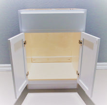 Load image into Gallery viewer, 24" POLAR WHITE VANITY SINK BASE, 2 DOORS, 1 FALSE FRONT (For Sale In Store Only)