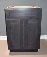 Load image into Gallery viewer, 24" SLATE FINISH VANITY SINK BASE, 2 DOORS, 1 FALSE FRONT (For Sale In Store Only"
