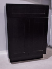 Load image into Gallery viewer, 24" ESPRESSO FINISH VANITY SINK BASE, 2 DOORS, 1 FALSE FRONT