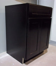 Load image into Gallery viewer, 24" ESPRESSO FINISH VANITY SINK BASE, 2 DOORS, 1 FALSE FRONT