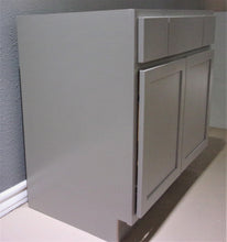 Load image into Gallery viewer, 36" PEBBLE GREY VANITY BASE TOP DRAWERS, 2 DOORS, 2 DRAWERS 1 FALSE FRONT