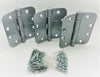 Pack of (3) 4 1/2" x 4" Ball Bearing 5/8" Radius Surface Mount Hinge