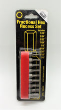 Load image into Gallery viewer, Best Way Tools 9-Piece Hex Fractional Insert Screwdriver Bit Set #86425