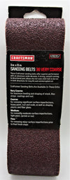 Craftsman 5 Pack 3" X 21" Sanding Belt, 36 Very Coarse Grit#928357