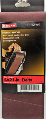 Craftsman 2-Pack, 4 x 21-in. Fine 120 Grit Belts #928364