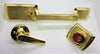 Kwikset Esquire Handleset 671 LIP 3 PK RCL 3223 cilindro único, acabado de latón pulido