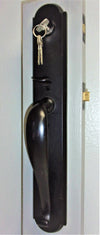 HAUN Iron Door Handleset HH8668-BA cilindro único, acabado negro mate