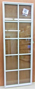22-in x 64-in Clear Front Full Door Glass Inserts With Grid Over Glass 10 - Lite("For Sale In Store Only")