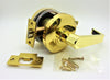EZSET - Commercial Grade 2, Lever Lock Passage BP-501EM-EP-US3, Polished Brass