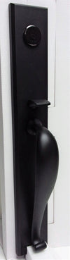 HAUN Iron Door Manija HH8669-BA cilindro único, acabado negro mate