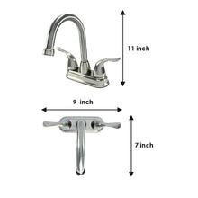 Load image into Gallery viewer, Wasserman 14156163 - Hybrid Metal Deck Faucet, Double Handle High Arc Pop-up