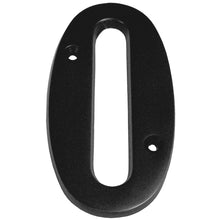 Cargar imagen en el visor de la galería, Número de casa de latón macizo BHP de 4" (102 mm) - (negro)